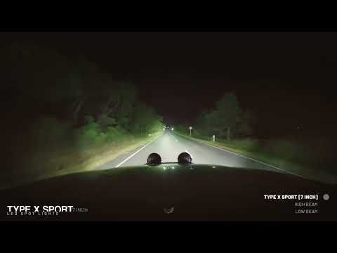 STEDI™ Type-X™ Sport 7" LED Spotlights Night Driving Footage
