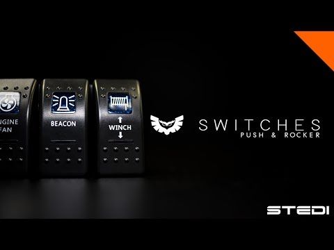 Back Lit Push Button and Rocker switches by STEDI