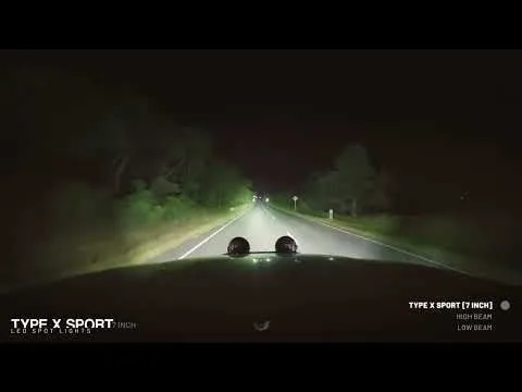 STEDI™ Type-X™ Sport 7" LED Spotlights Night Driving Footage