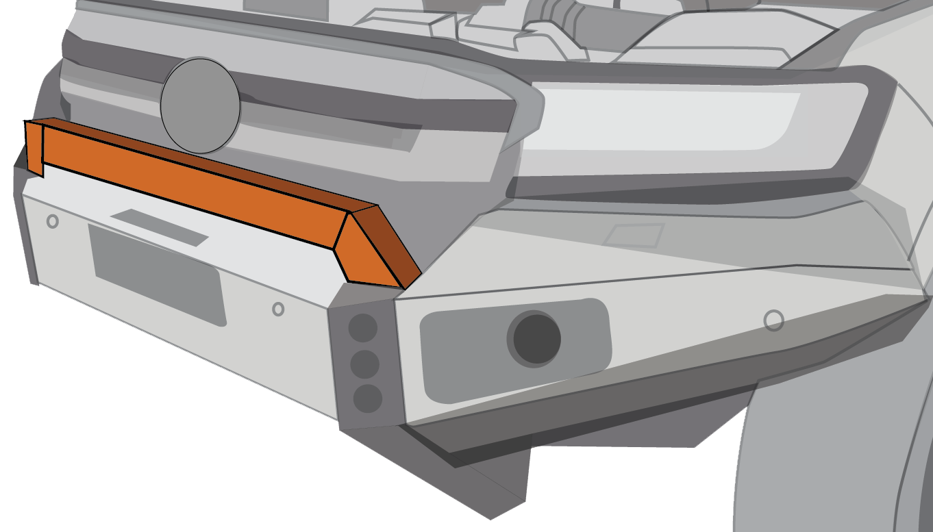 EVO driving lights installation diagram, first sequence of vehicle with bull bar.
