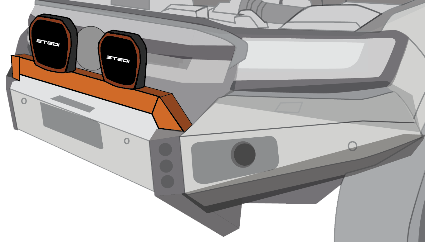 Instillation guide of EVO led driving lights, on a vehicle's bull bar.